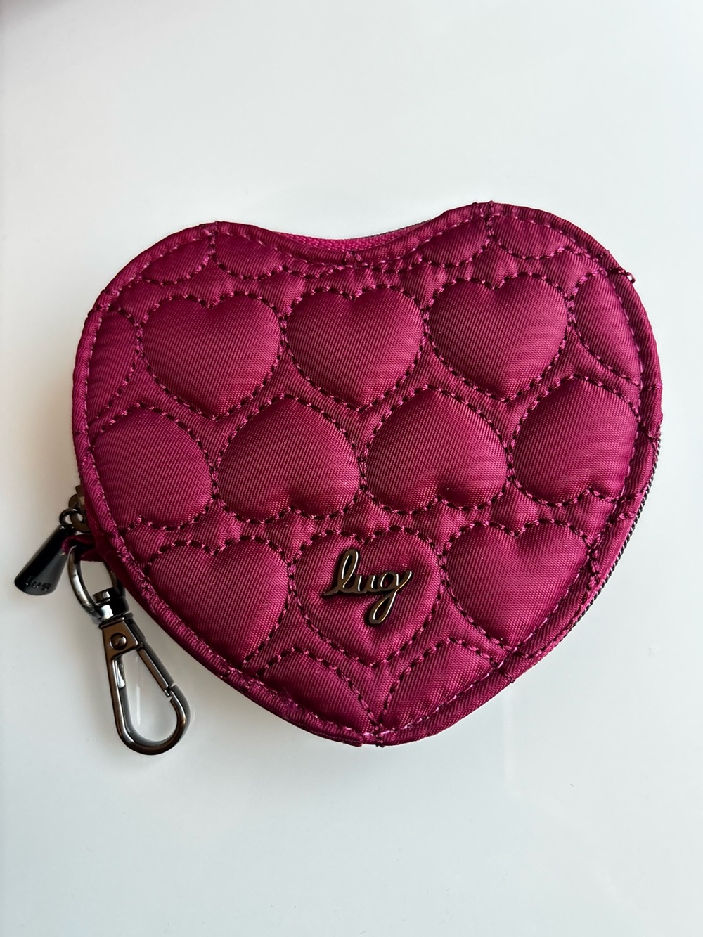 Lug NWOT Heart Pouch Raspberry